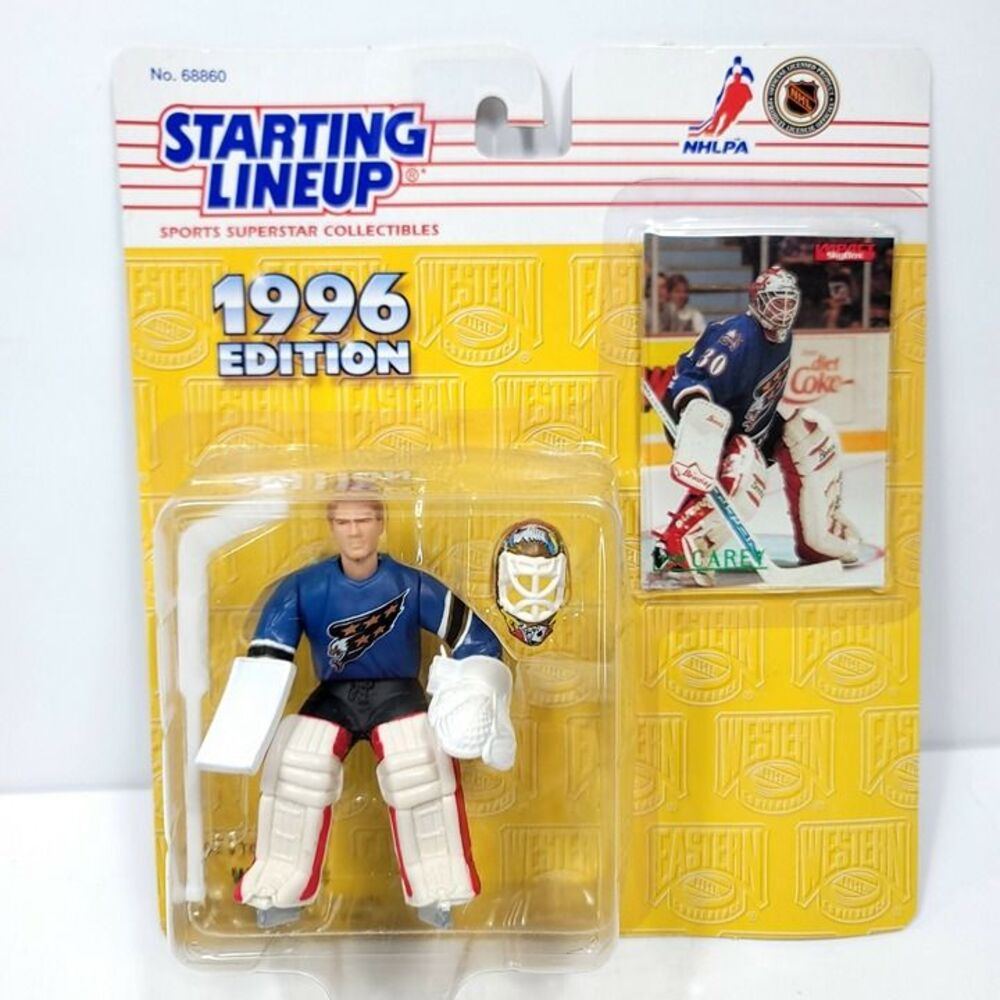 NHL Hockey Jim Carey 1996 Starting Lineup Figure & Card Washington Capitals